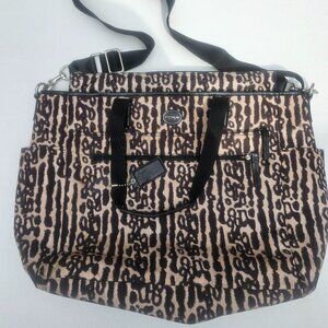 COACH Gateway Ocelot Print Nylon Diaper Bag Large Tote STYLE # F31982  HANDBAG